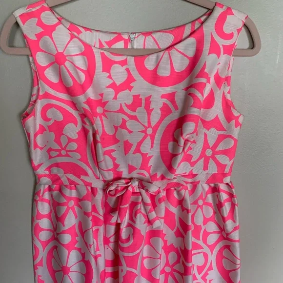 SOLD 🛑 Vintage | 1960’s Hawaiian Textured Cotton Maxi Dress Cotton Pink Floral - Picture 4 of 9